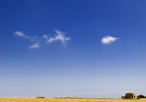 Beautiful Mediterranean countryside in Malta during late winter