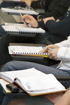 Students in a classroom at the lecture