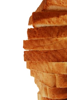 bread slices stockpiled spiral