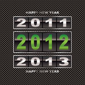 Changing from 2011 to 2012 new year date on carbon fiber background