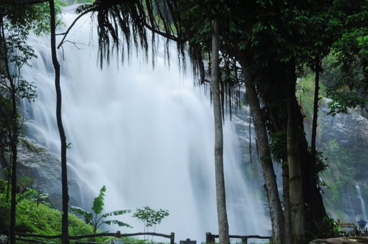 waterfall in Chiang Mai thailand, The name is "Wachirathan"