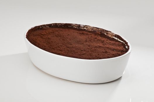 Classic, traditional tiramisu fresh cake from Italian tradition