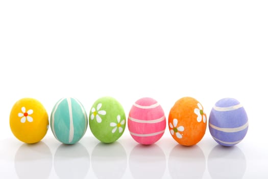 Pretty colourful painted eggs decoration - suitable for easter.