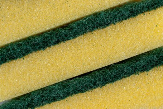 Green and yellow Sponge texture detail.