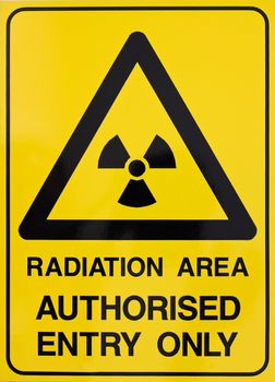 Nuclear radiation or radioactivity warning sign