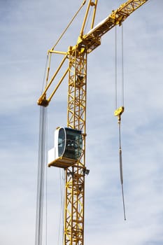 Construction Crane on cloudscaped sky