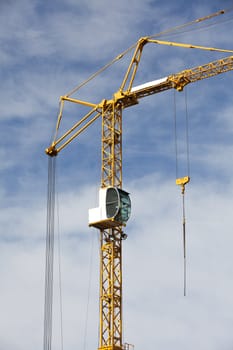 Construction Crane on cloudscaped sky