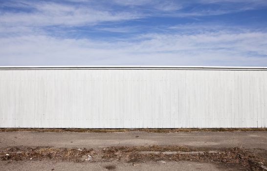 White Fence and blue sky