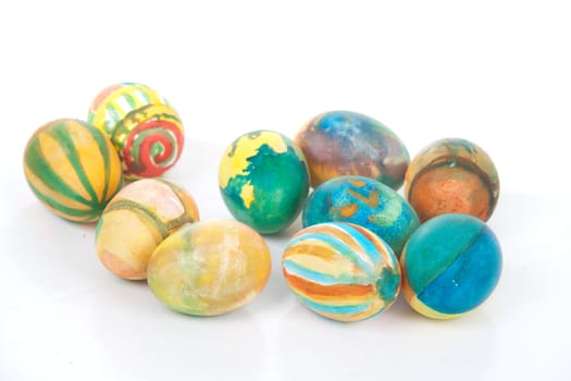 a hand painted easter eggs studio shot