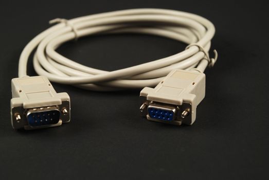 stock pictures of a cable used for serial port connections in a personal computer