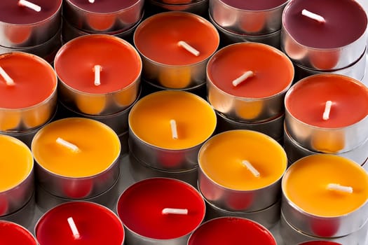 colored candles, closeup