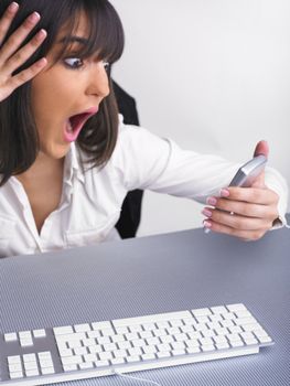 Woman in Business suit Analyzing data and plan