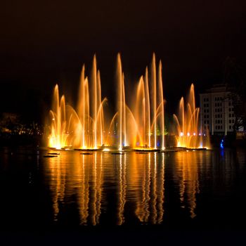 night colored fountain