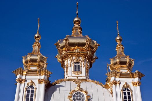 Golden domes against the blue sky