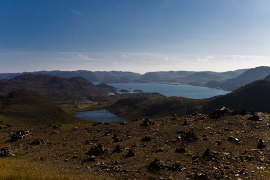 top view of the fjords, Norway