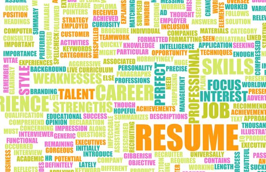 Job Resume of a Well Written CV Concept