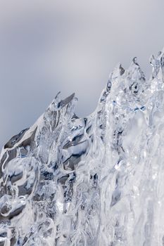 Bizarre Shape of melting ice crystals