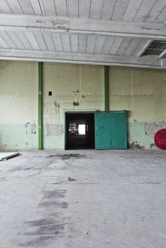 Worn Warehouse interior with bad condition