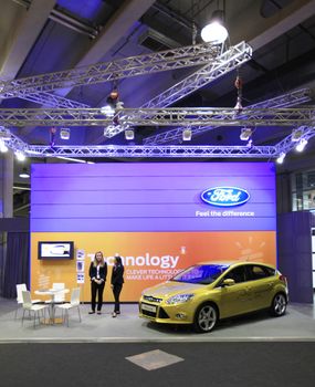 People visit Ford technologies stand during SMAU, international fair of business intelligence and information technology in Milan, Italy.