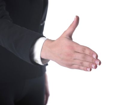 Womans Hand Ready For Handshaking