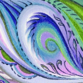 Abstract artistic background. Picture, pastel, hand-draw on paper