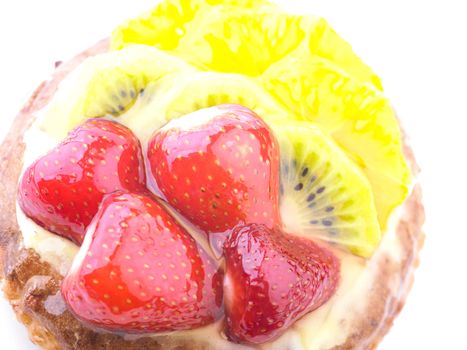 Jelly Cake with Strawberry Kiwi and Orange