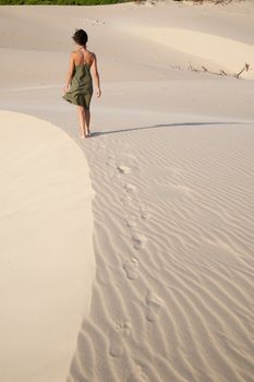 great sand dune at Cadiz Andalusia in Spain