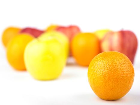 One Orange Inf Focus and Fruit mix blurred