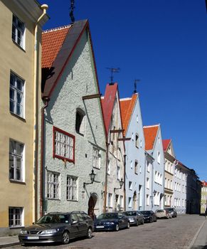 Tallinn. Silent and quiet street of old city