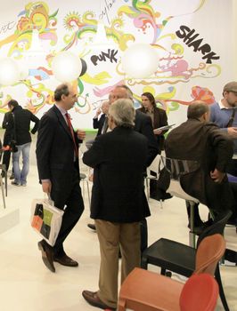 Interiors design stands and home architecture solutions at 2011 Salone del Mobile, international furnishing accessories exhibition in Milan, Italy.