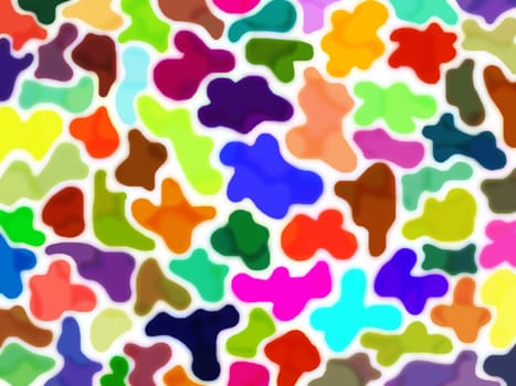 Abstract coloured blobs