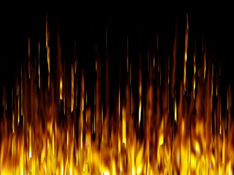 Illustration of fire burning from the bottom of the image