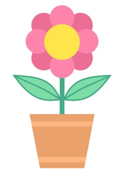 Illustration of a flower in a pot
