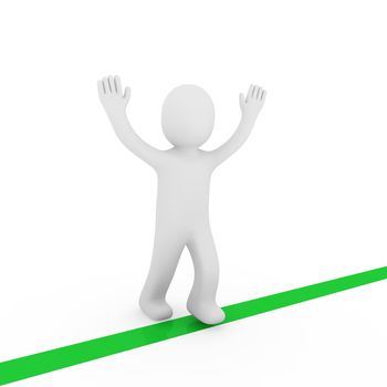 3d human run winner target success first green