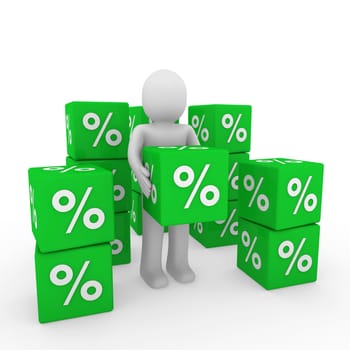 3d human green sale cube success percent business