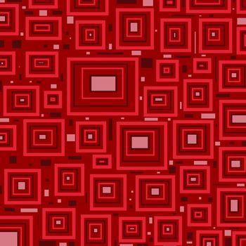 Abstract red and pink squares and rectangles