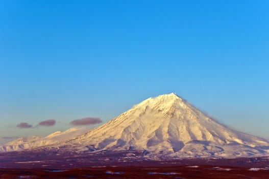 Big russian Volcano on Kamchatka in Russia