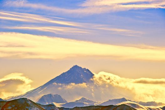 Big russian Volcano on Kamchatka in Russia