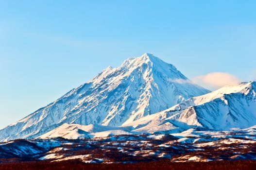 Big russian Volcano on Kamchatka in Russia