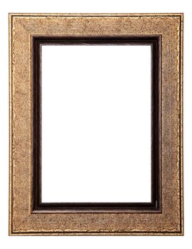 Old Picture Frame Isolated On White Background, Design Element