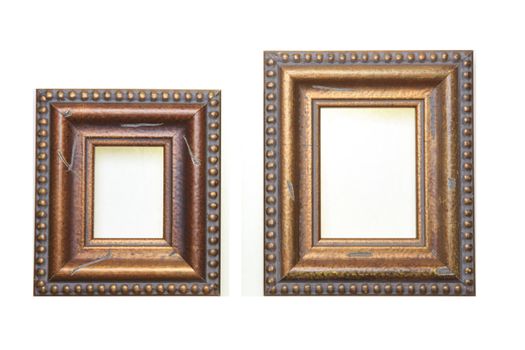 Small and Big, two Picture Frame Isolated On White Background, Design Element