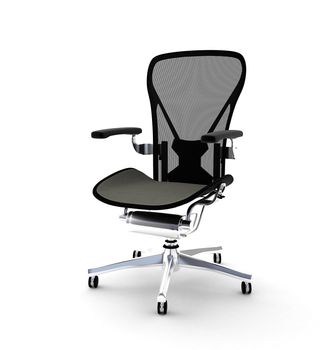 office chair on a white background 3d rende