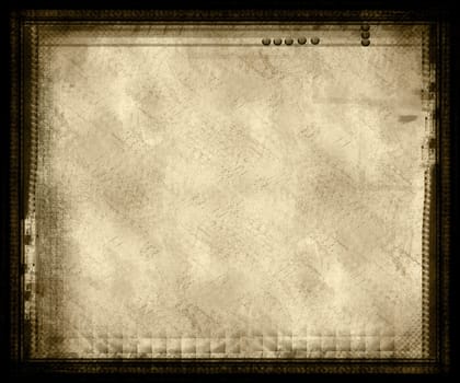 Computer designed grunge border and textured paper background