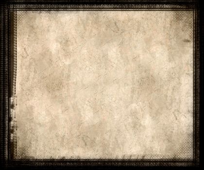 Computer designed grunge border and  aged paper  background