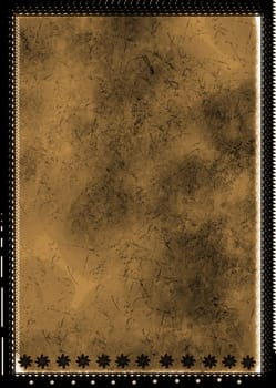 Computer designed grunge border and textured paper background