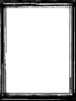 Computer designed grunge border over white