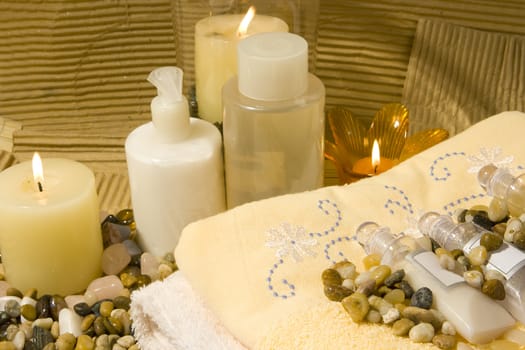 Spa products and candles, all natural products