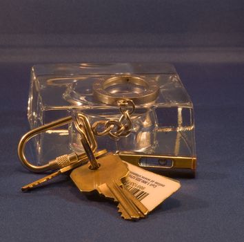 A keychain or key chain is a small chain, usually made from metal or plastic, that connects a small item to a keyring.