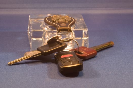 A keychain or key chain is a small chain, usually made from metal or plastic, that connects a small item to a keyring.