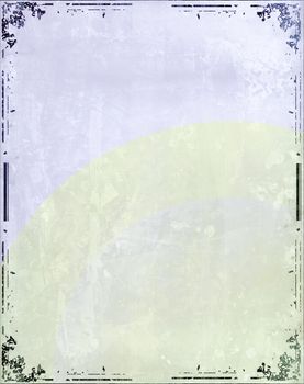 Computer designed grunge border and aged textured background